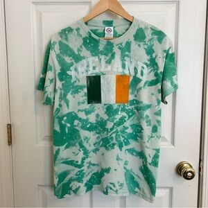 Vintage Upcycled Tie Dye Ireland St. Patrick’s Day T-Shirt | Adult M